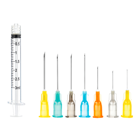 Sol-M Luer Lock Syringe with Exchangeable Hypodermic Needle 3mL (3cc)