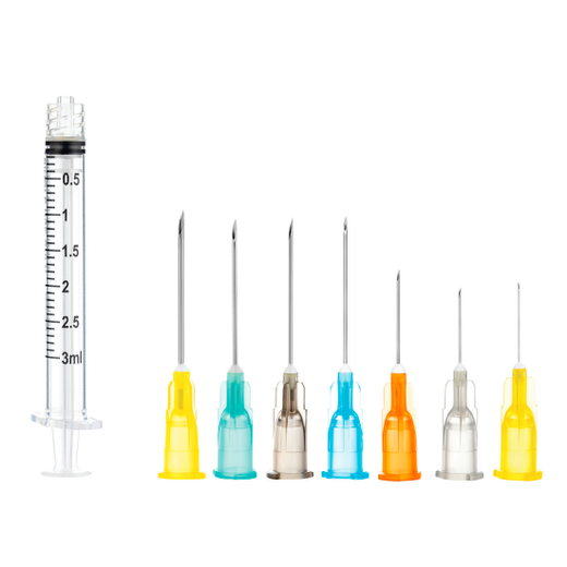 Sol-M Luer Lock Syringe with Exchangeable Hypodermic Needle 3mL (3cc)