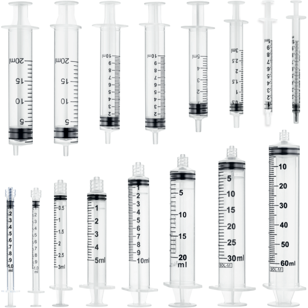Sol-M 3-piece Syringes without Needle