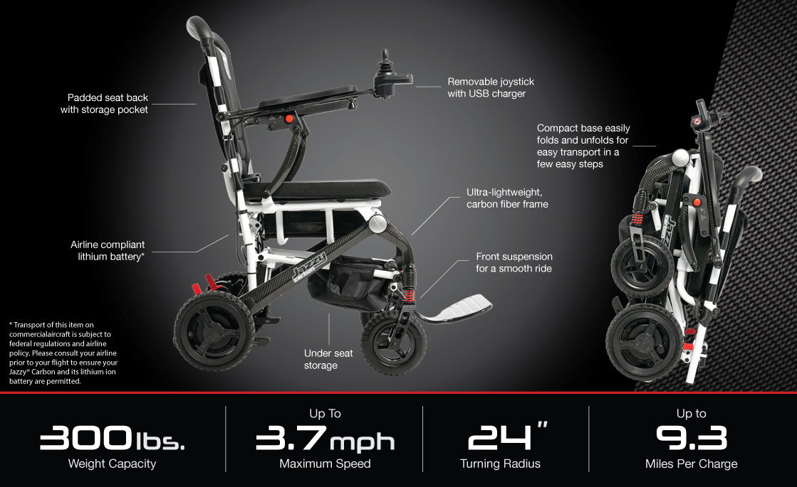 Pride Mobility Jazzy Carbon Wheelchair