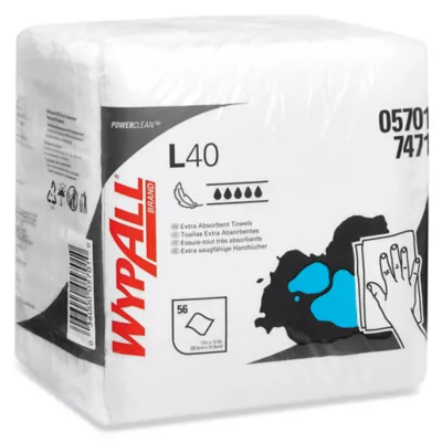 WypAll L40 12" x 12.5" Dry Quarter-Fold Extra Absorbent Towel
