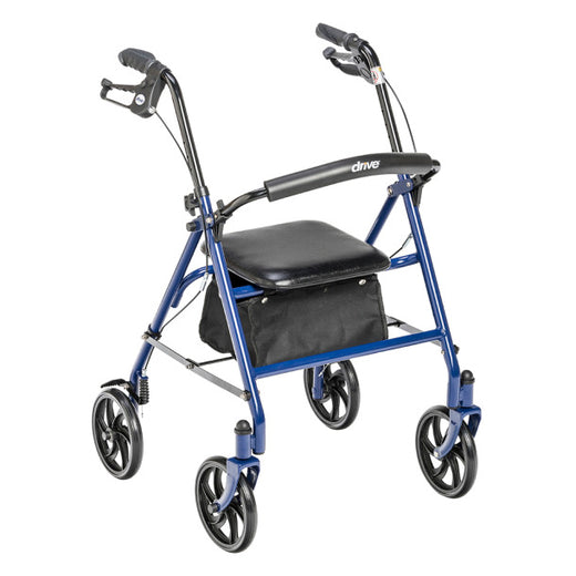 Drive Medical 4-Wheel Rollator with 7.5" Casters