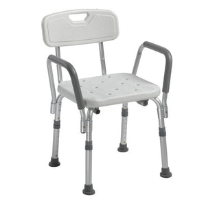 Drive Medical Shower Chair with Back and Removable Padded Arms