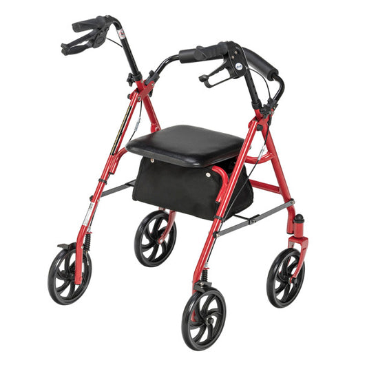 Drive Medical 4-Wheel Rollator with 7.5" Casters
