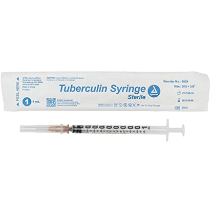 Dynarex Tuberculin Syringes with Needle 1cc