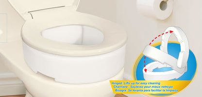 Aquasense Hinged Toilet Seat Riser 3.5"