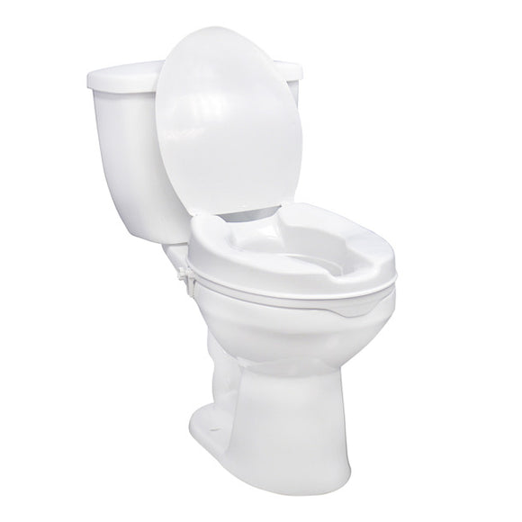 Drive Medical Clamp-On Raised Toilet Seat with Lid