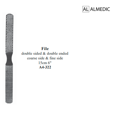 Almedic Double-Sided Double-Ended File 6"