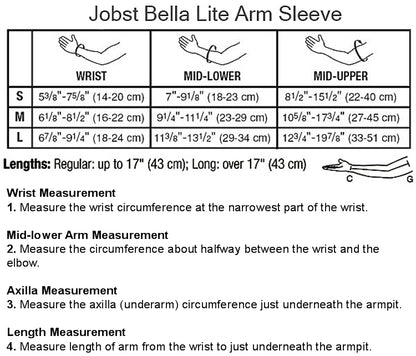 JOBST® Bella™ Lite Ready-to-Wear Armsleeve, 15 to 20mmHg