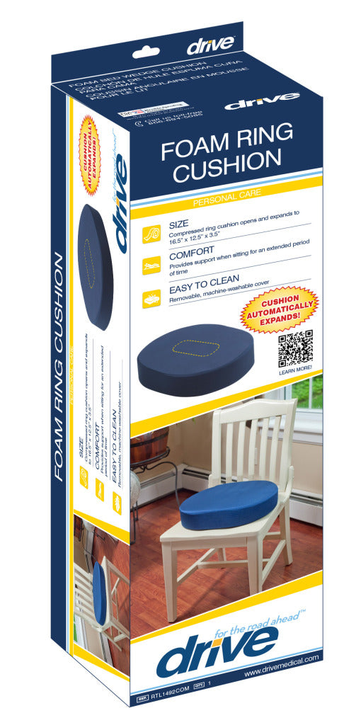 Drive Medical Compressed Foam Donut Invalid Ring Cushion