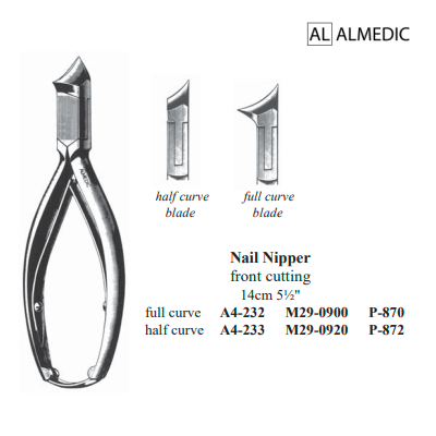 Almedic Front Cutting Nail Nippers 5.5"